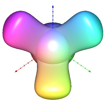 Colored according to RGB values